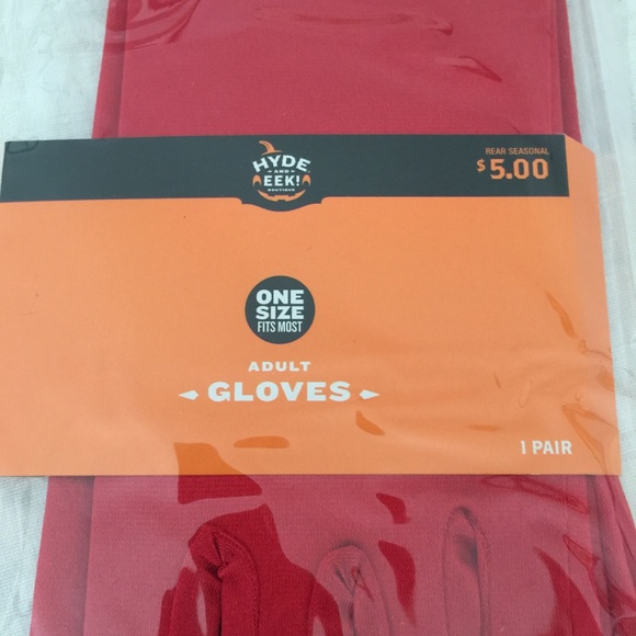 Hyde & Eek Adult Elbow Length Gloves Red NEW. - Picture 3 of 5